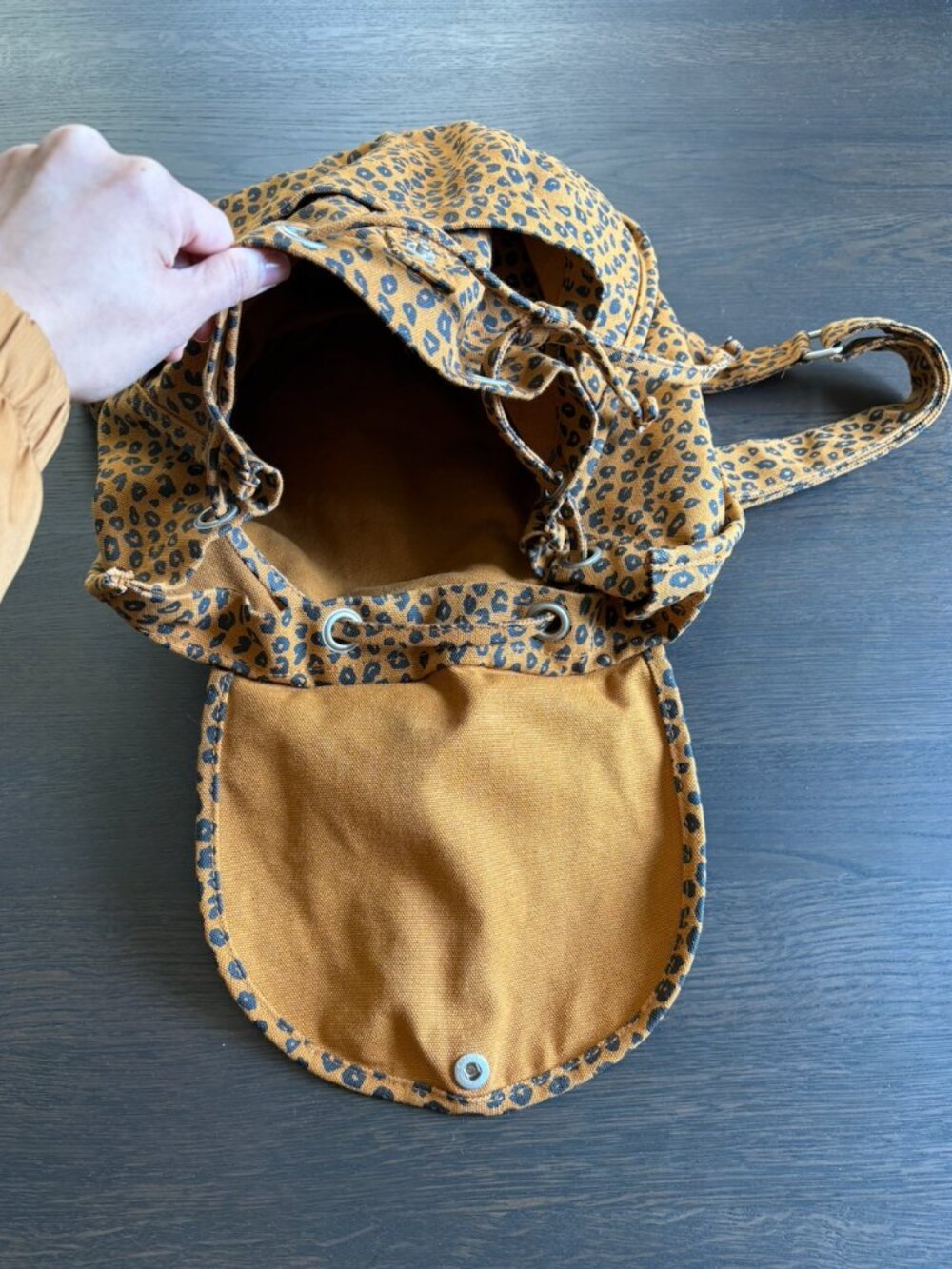 BAGGU Drawstring Backpack - Leopard - Picture 4 of 7